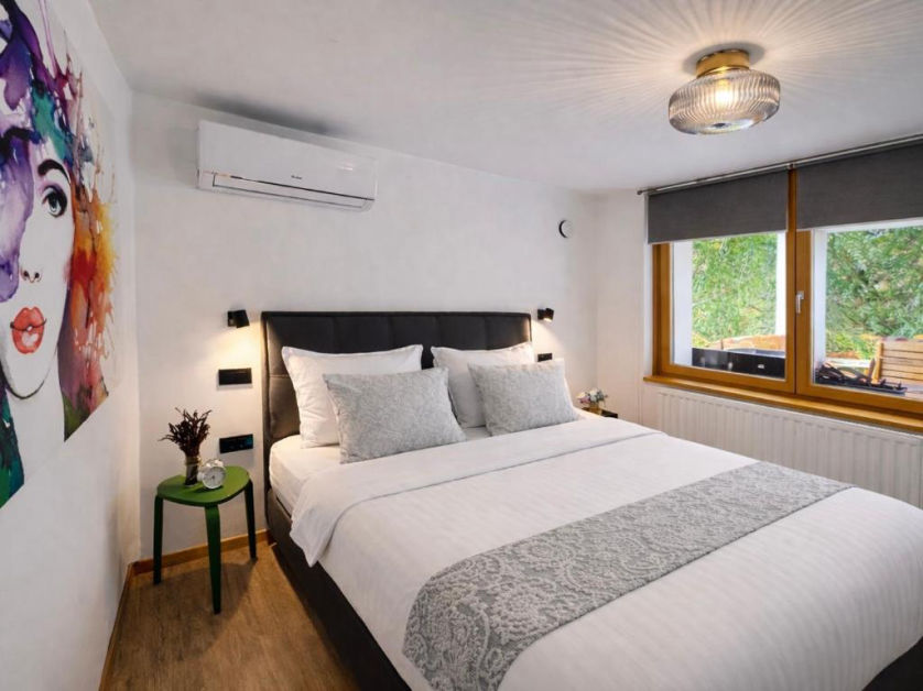 Spalnica v Apartmaju z veliko teraso