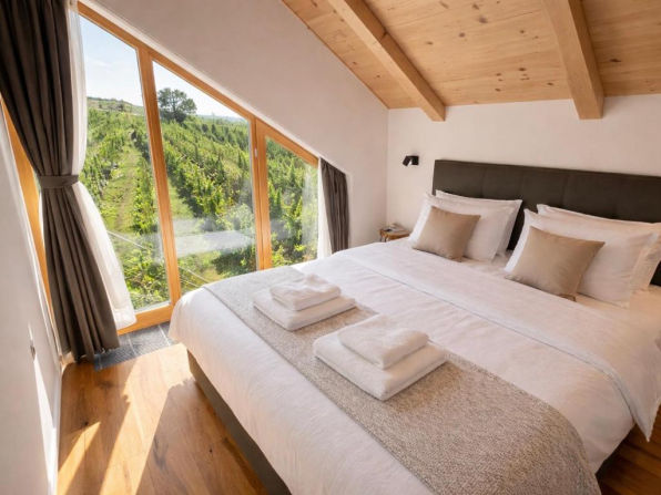 Spalnica v Apartmaju s panoramskimi okni